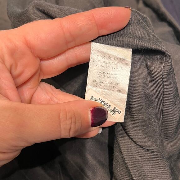 Rag & Bone Navy Sleeveless Trapeze Shirt Mini Dress Sz Large - Picture 5 of 9